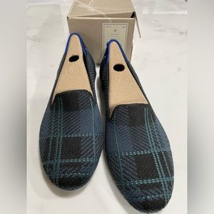 Rothy’s loafer in Navy plaid